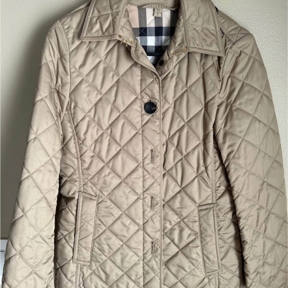 Burberry Quilted Beige Trench Coat - Picture 1 of 4